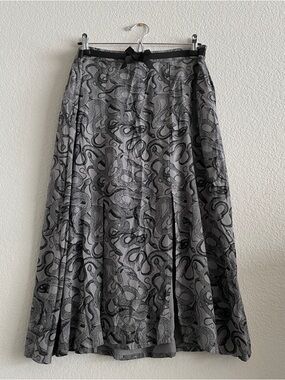 Disturbia Gray Snake-Print A-Line Skirt
